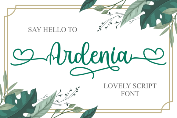 Ardenia: A Flowing Script for Elegant Design