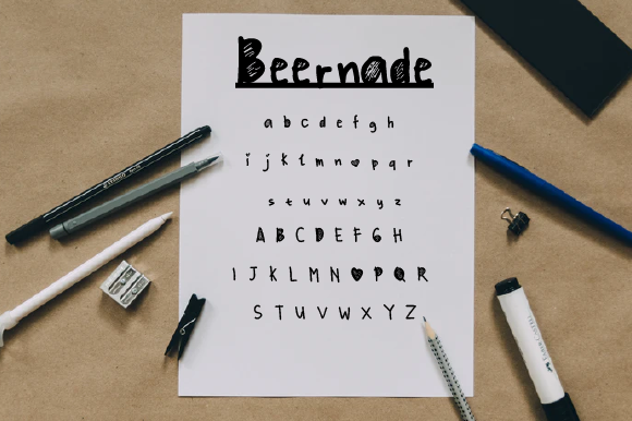 Beernade: A Quirky Handwritten Font