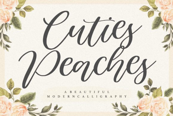 Cuties Peaches Font for Creative Makers