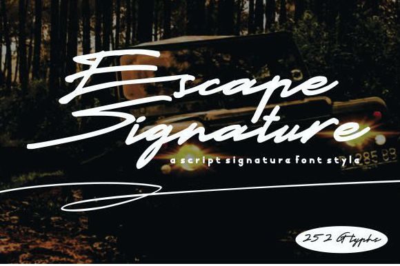 Escape Signature: A Flowing Font for Web Design