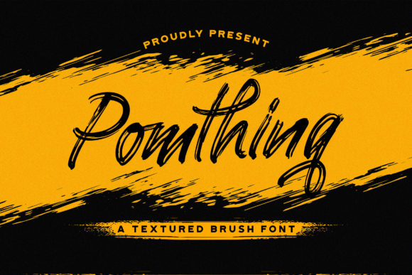 Pomthinq: A Brush Script Font for Editorial Design