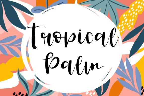 Tropical Palm Font for Web Design